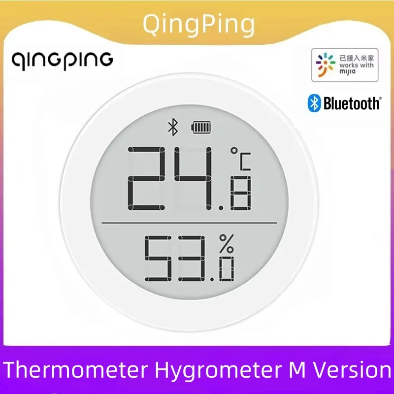 

Цифровой термометр Qingping, гигрометр M Vision, Bluetooth 5,0, высокоточный электронный чернильный экран, работает с приложением Mi Home