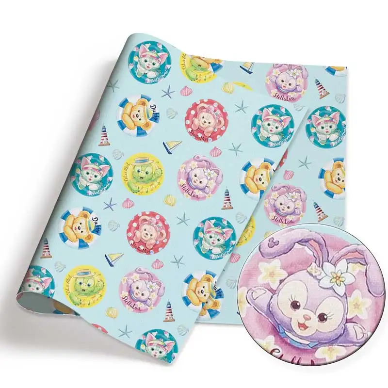 دافي والأصدقاء الكرتون الساخن DIY اليدوية الخياطة خليط اللحف فستان طفل ورقة المنزل 140cm النسيج المطبوع الخياطة النسيج