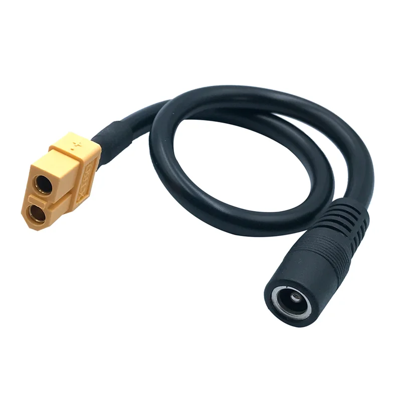 Cabo adaptador de alimentação para FPV Monitor Drone, cabo de alimentação, Jack fêmea para DC 5.5mm X 2.5mm, XT60 XT-60, 1Pc