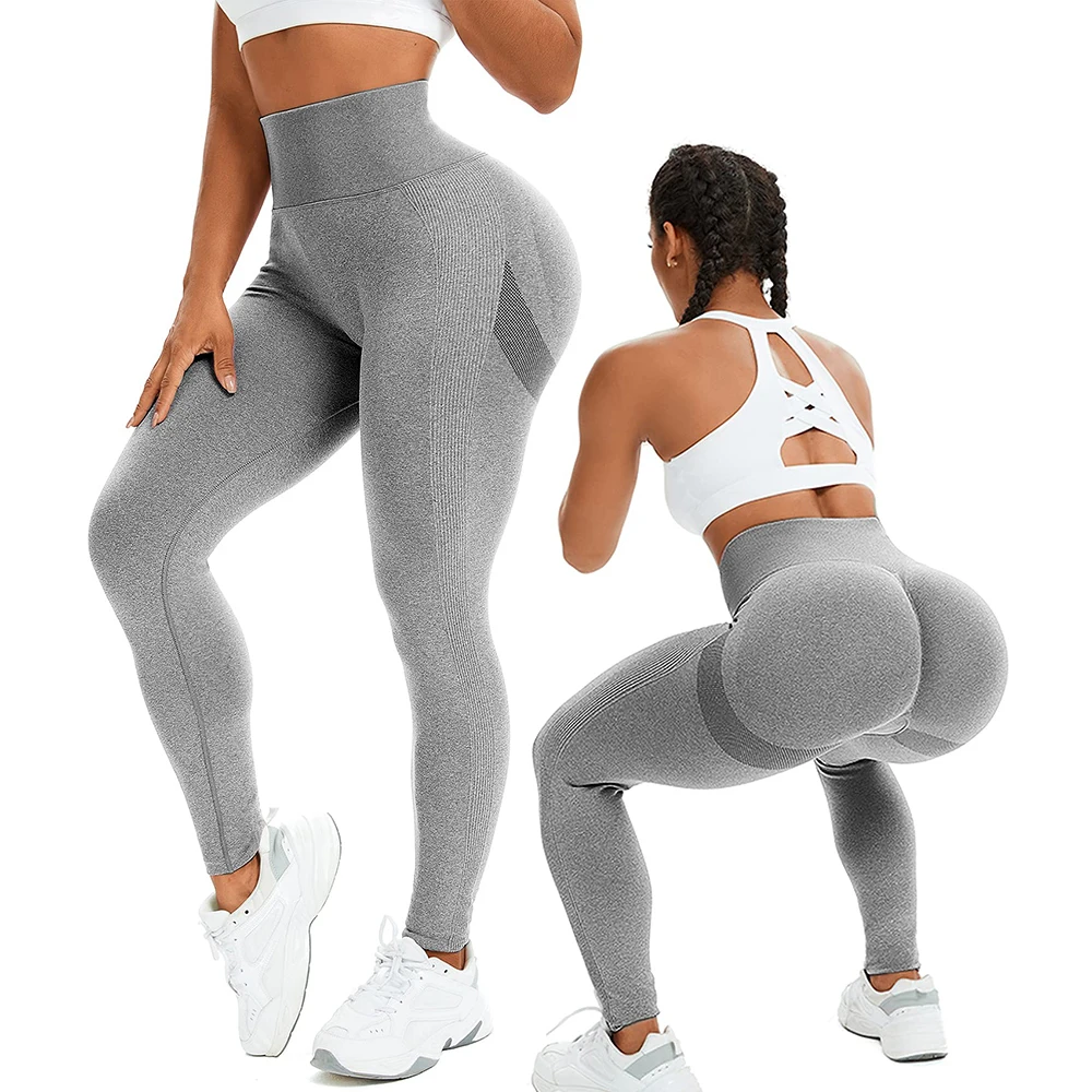 Seamless Women Workout Leggings Push Up Scrunch Peach Butt Lifting Yoga Pants High Waist  Tummy Control Gym Sport Fitness Tights