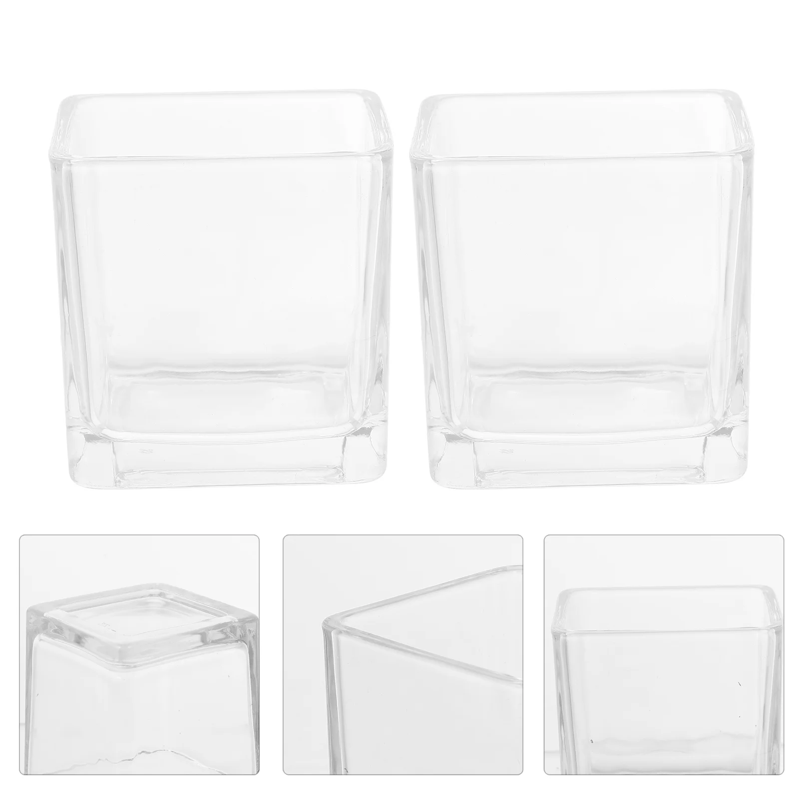 

2Pcs Aromatherapy Glass Cups Elegant Romantic Design Home Party Decoration Cups Glass Candleholders