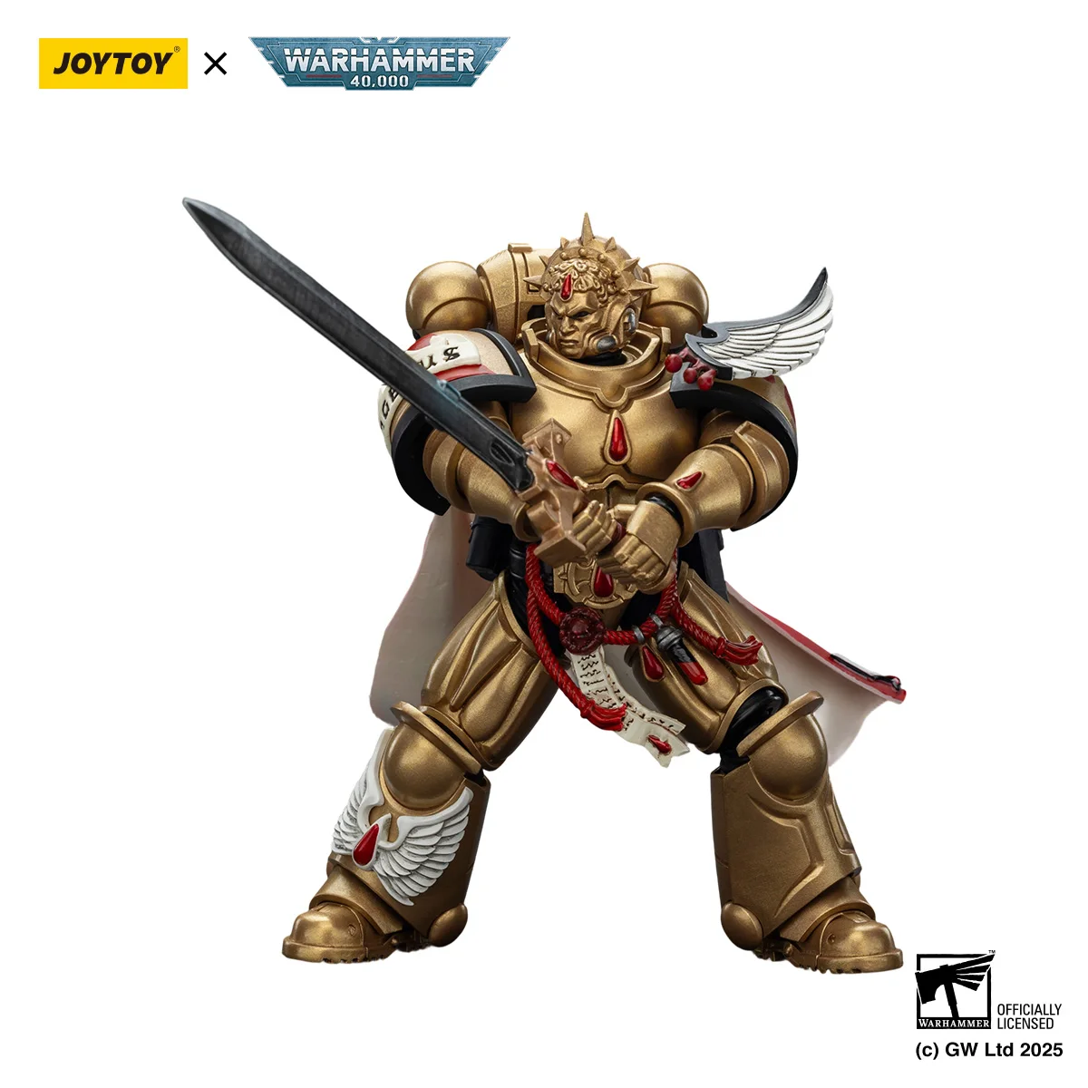 Joytoy 1/18 figura de ação warhammer 40k capitão de anjos de sangue com pistola de parafuso pesado e brinquedos de figura de espada elétrica