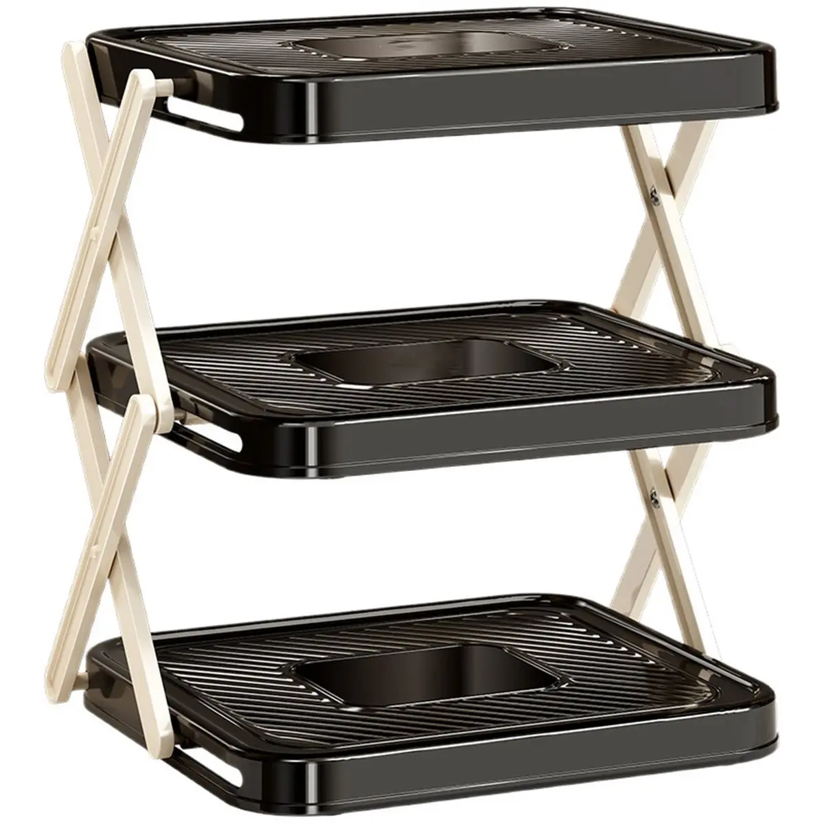 2026 New Multi Layer Stackable Plastic Kitchen Shelves for Efficient Food Preparation and Space Saving Storage