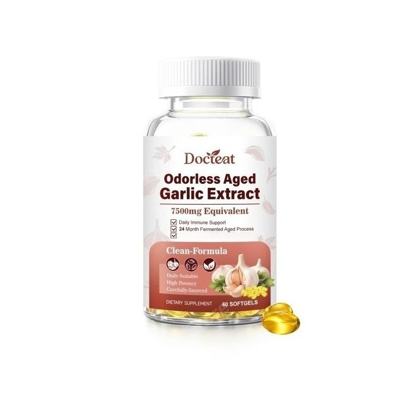 

Odorless Aged Garlic Extract Softgels Daily Wellness Supplement Natural Herbal Formula for General Health