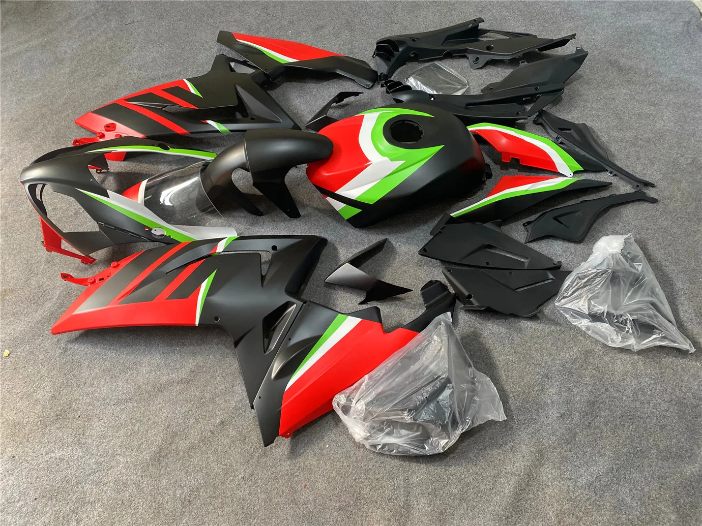 Motorcycle Fairings Kit Fit For Aprilia RS125 2006 2007 2008 2009 2010 2011 Bodywork Set Custom Matte black and red