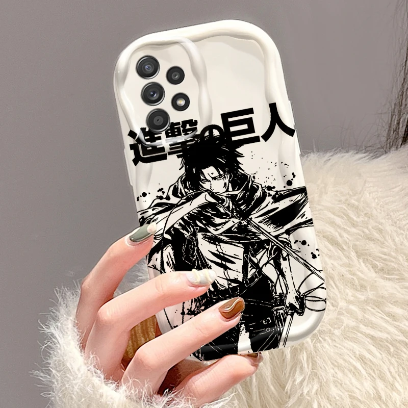 Anime Attack On Titan Art For Samsung A55 A54 A53 A52 A35 A34 A33 A32 A25 A24 A23 A22 A21S A15 A13 A14 5G Wave Oil TPU