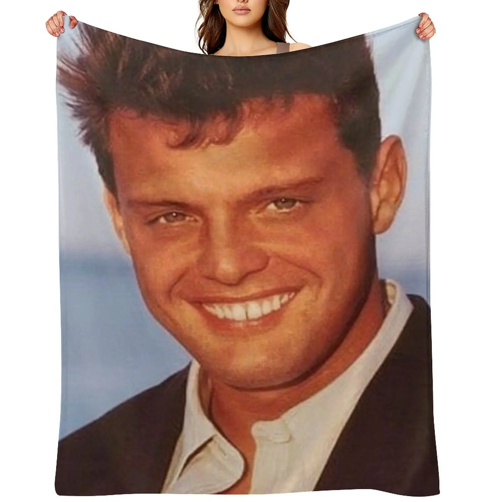 

Luis Miguel Throw Blanket Personalized Gift Soft Plaid Vintage Luxury Blankets