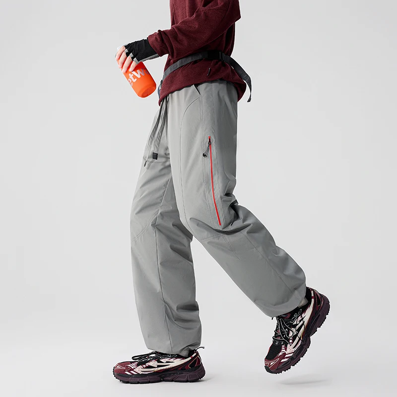 

Большие размеры S-6XL, зимние уличные водонепроницаемые пуховые брюки для мужчин и женщин, свободные повседневные утепленные теплые брюки-карго на утином пуху, брюки