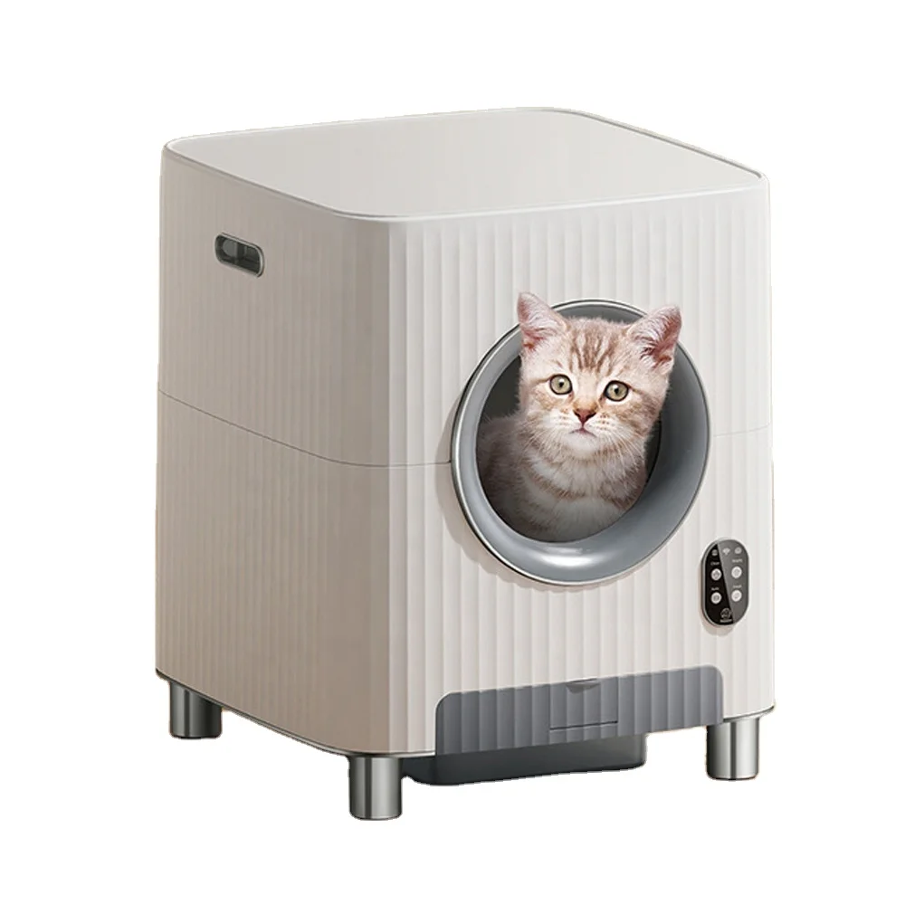 App Smart Cat Litter Box, Large Automatic Cat Litter Box With APP Control Wi-Fi Supported Self Cleaning Litter Box