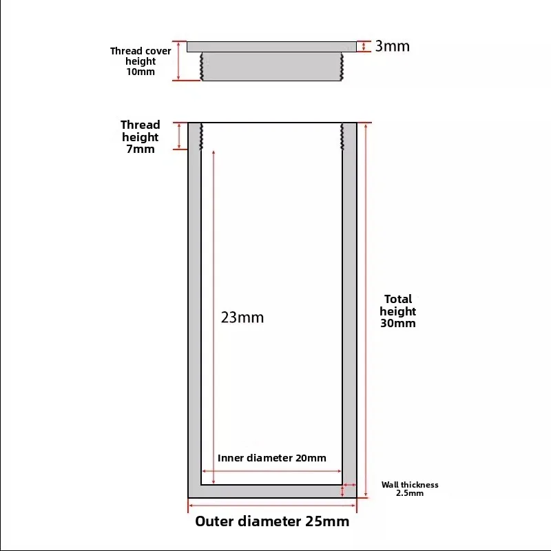 High Purity 99% Alumina Crucible with Threaded Lid - Cylindrical Lab Crucible for High Temperature Experiments & Furnace