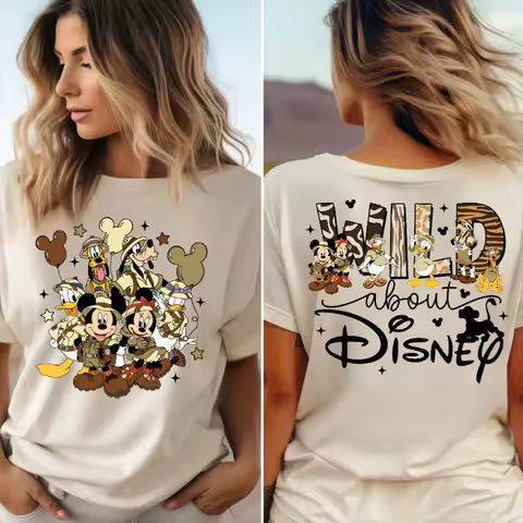 26 Disney Animal Kingdom Mickey Safari T Shirt Lion King Sweatshirt Mickey Friends Wild About Minnie Parent Child Tee Top