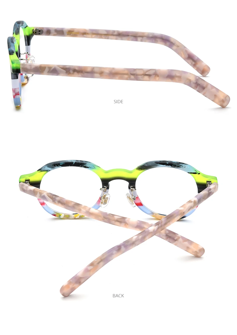 HEPIDEM Acetat Brille Rahmen Frauen übergroße große runde Brille japanische handgemachte Brille dicke transparente Brille 9351 – Detail 21