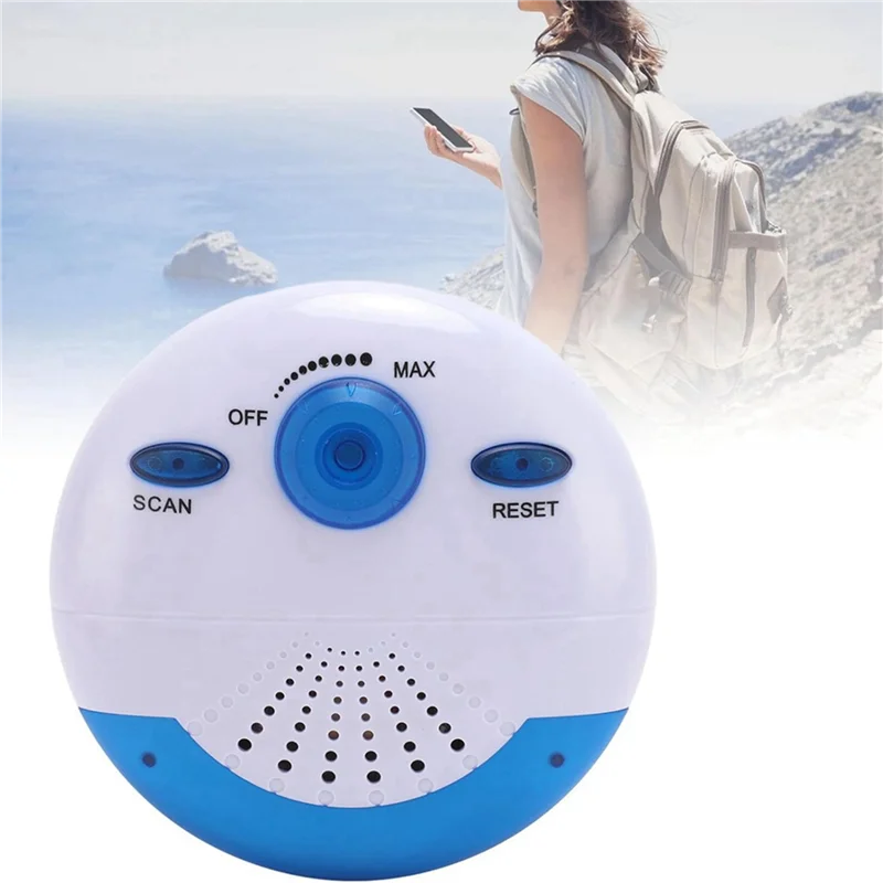 CEA 2X Waterproof Shower Radio, Mini Portable FM Radio Built In Speaker For Bathroom Kitchen, Boating, Hiking