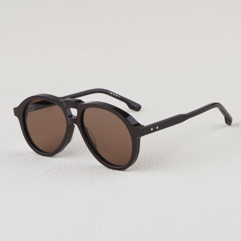 

ins VALKYRIE Oval Classical Acetate Sunglasses for Men and Women Thin Frame Double Bridge Optical Prescription UV400 Eyeglasses