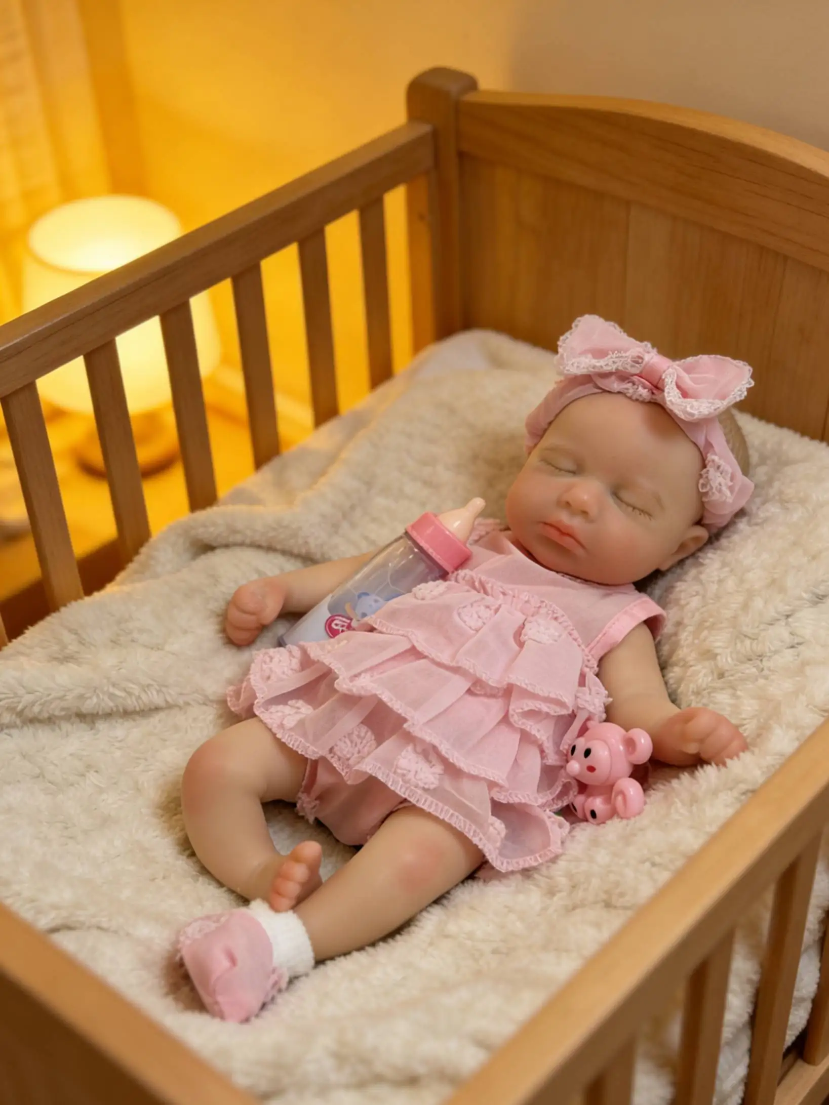 

13 Inch Can Open Mouth Realistic Whole Body Silicone Reborn Girl Doll Can Open Mouth Highly Recommend Newborn Doll