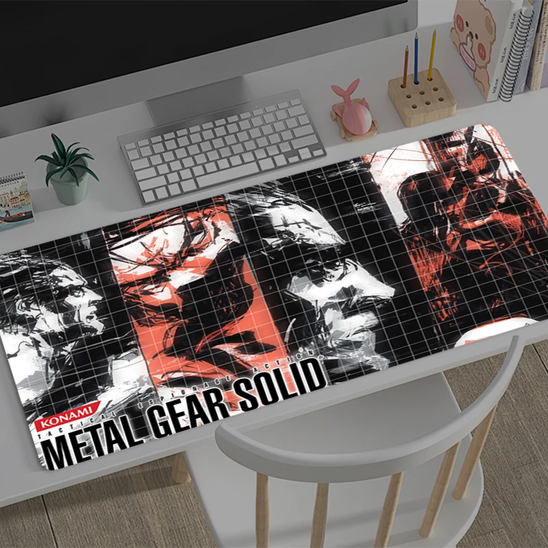 Grote muismat M-metal Gear Solid game player toetsenbord pad antislip kantoor studie bureaumat vloermat onderzetter PC tapijt Muismat