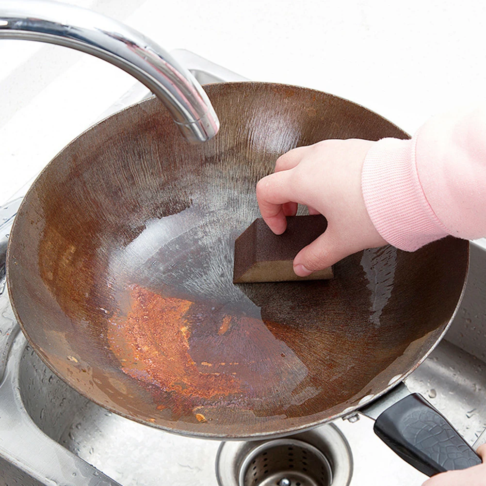 

10 Pcs Sponges Emery Scrubber for Kitchen Pan Sanding Brush Furniture Dusters Cleaning Coffee Dish Scrubbing Block