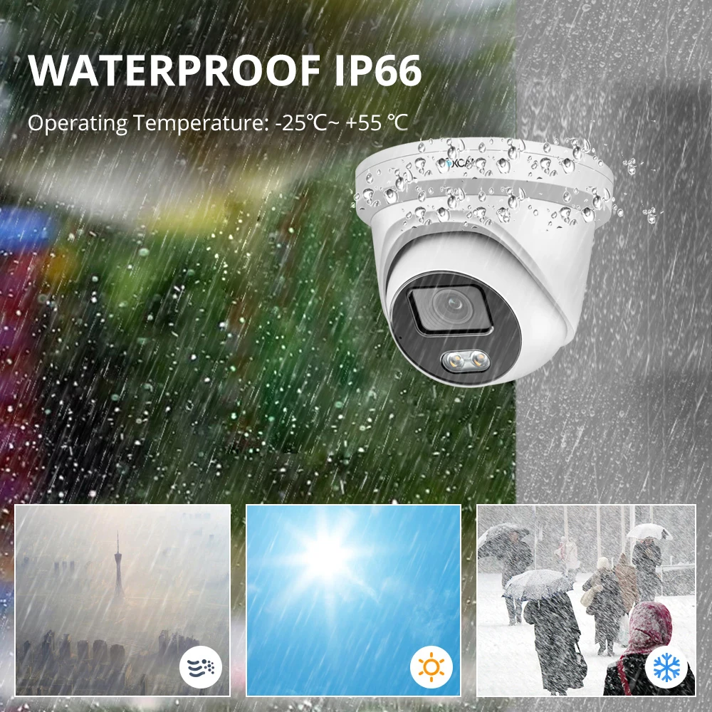 Imagem -05 - Loxcam-kit de Câmeras de Segurança Poe 8mp ai Humano Vigilância Noturna por Vídeo Cúpula de Metal 4k H.265 8ch Interior Exterior