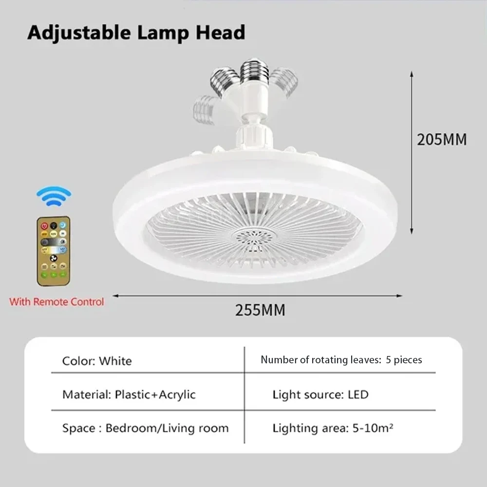 Controle Remoto Moderno LED Ventiladores de Teto Luz, 3 Velocidade do vento, Função de temporização, Luzes rotativas, Quarto Li, Nova Chegada, Cupons e Desconto