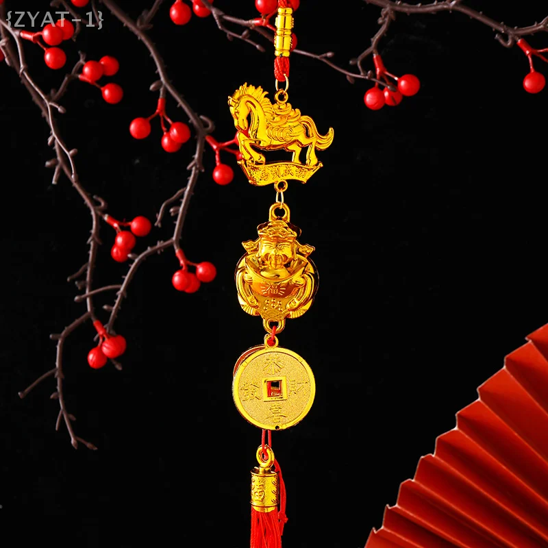 【رقم】2026 سنة لتزيين جدار الحصان | زخرفة الحمراء والذهبية التقليدية للعام الصيني الجديد للمنزل والسيارة #3