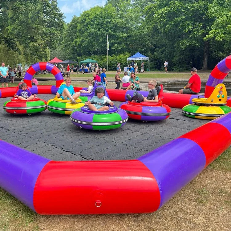 

Outdoor Amusement Park Rides Inflatable Race Go Kart Track Play Game Electric Inflatable Juegos Area Bumper Car for Kids