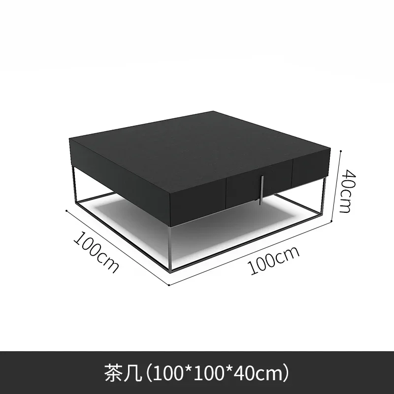 Luxury Center Coffee Tables Makeup Unique Black Low Square Table Designer Cabinets Night Bar Table Basse Living Room Furniture