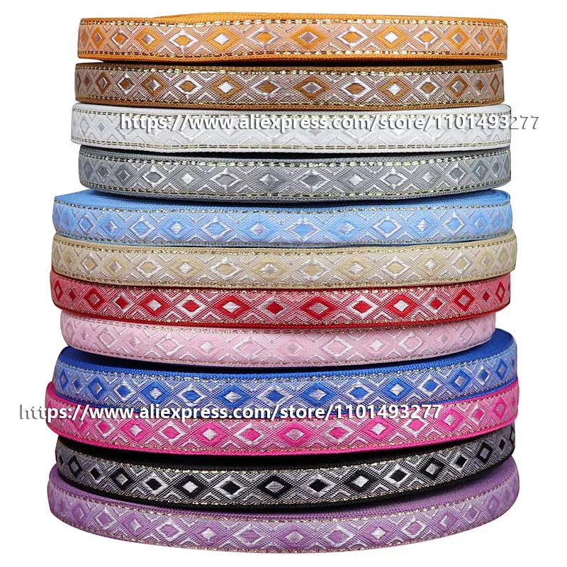 12mm Vintage Ethnic Embroidery Jacquard Ribbon Webbing Tape Lace Trim DIY Clothes Bag Accessories