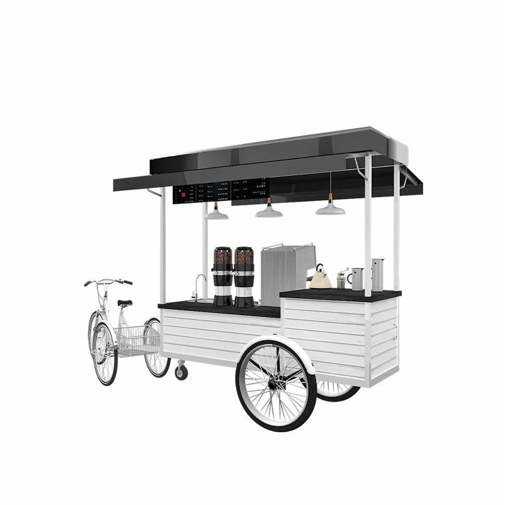 Electric Coffee Bike Mobile Classic Food Truck Drink Cart