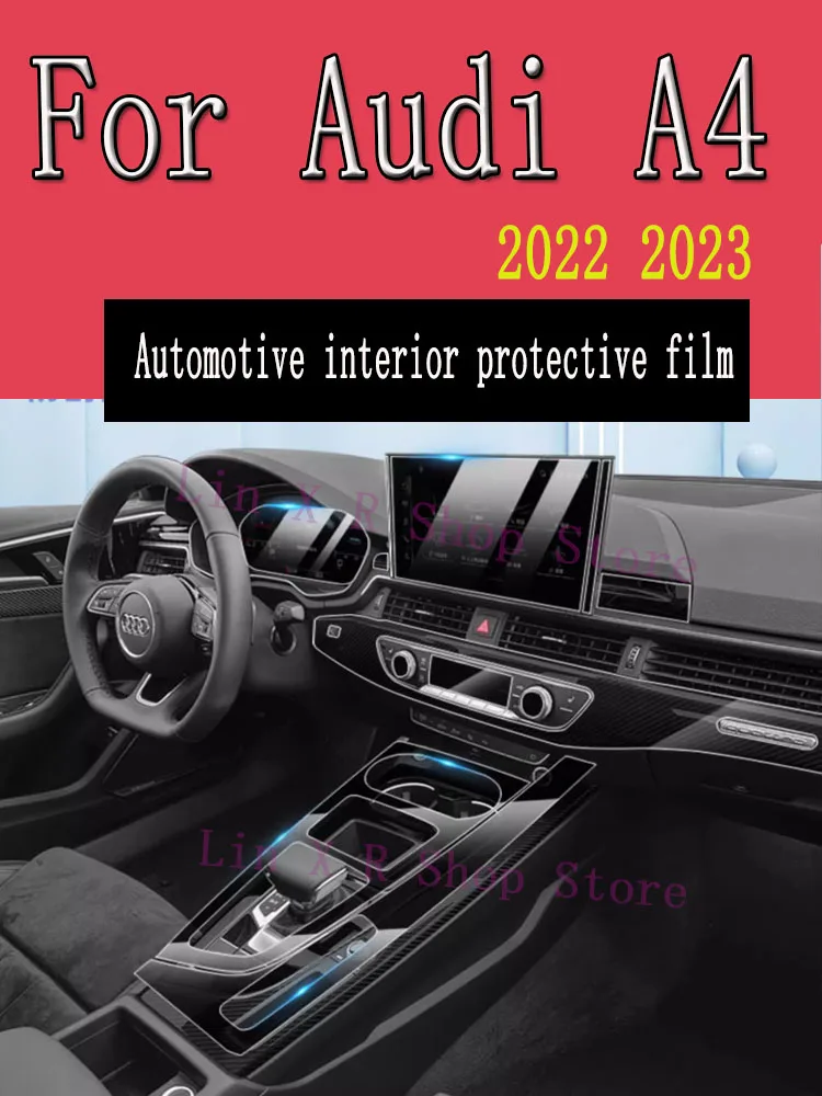 

For Audi A4 2022 2023 Car Gearbox Panel Film Dashboard Protective Sticker Interior Screen Anti-Scratch Accessories