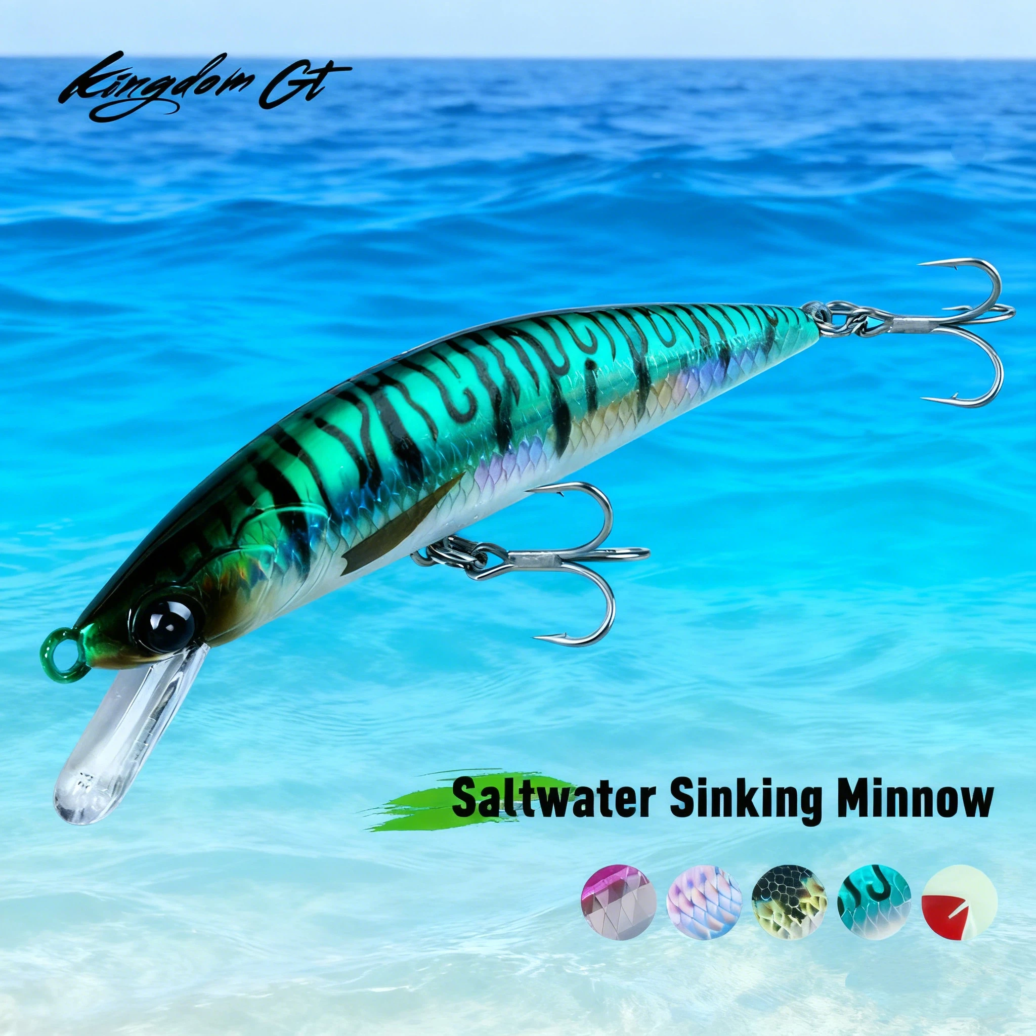 

Приманка для морской рыбалки Kingdom, тонущая приманка для гольяна, 48/65/97 г, 127/142/160 мм, искусственная приманка для ловли гольяна, приманка для морской окуня