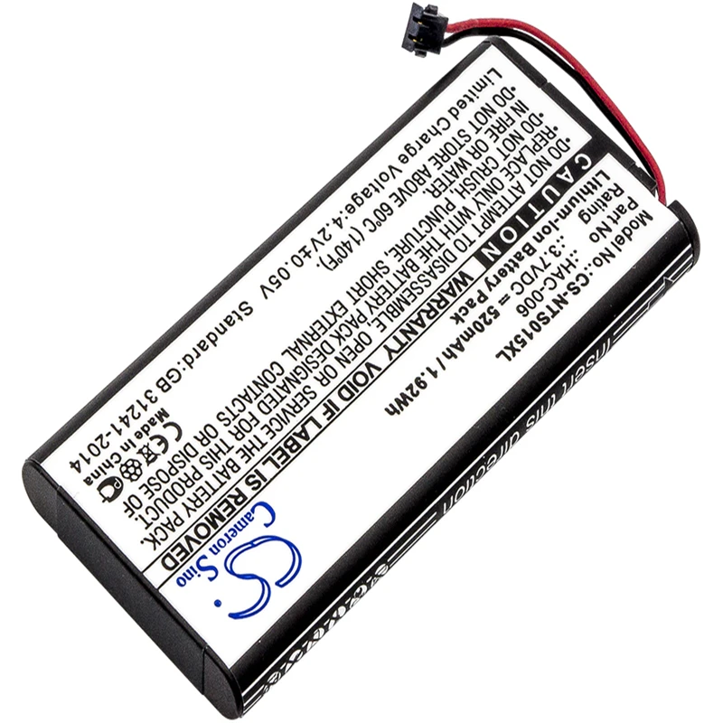 Li-Polymer battery for Nintendo Game Console,3.7V, Switch Controller HAC-015 HAC-016 HAC-A-JCR-C0 HAC-A-JCL-C0