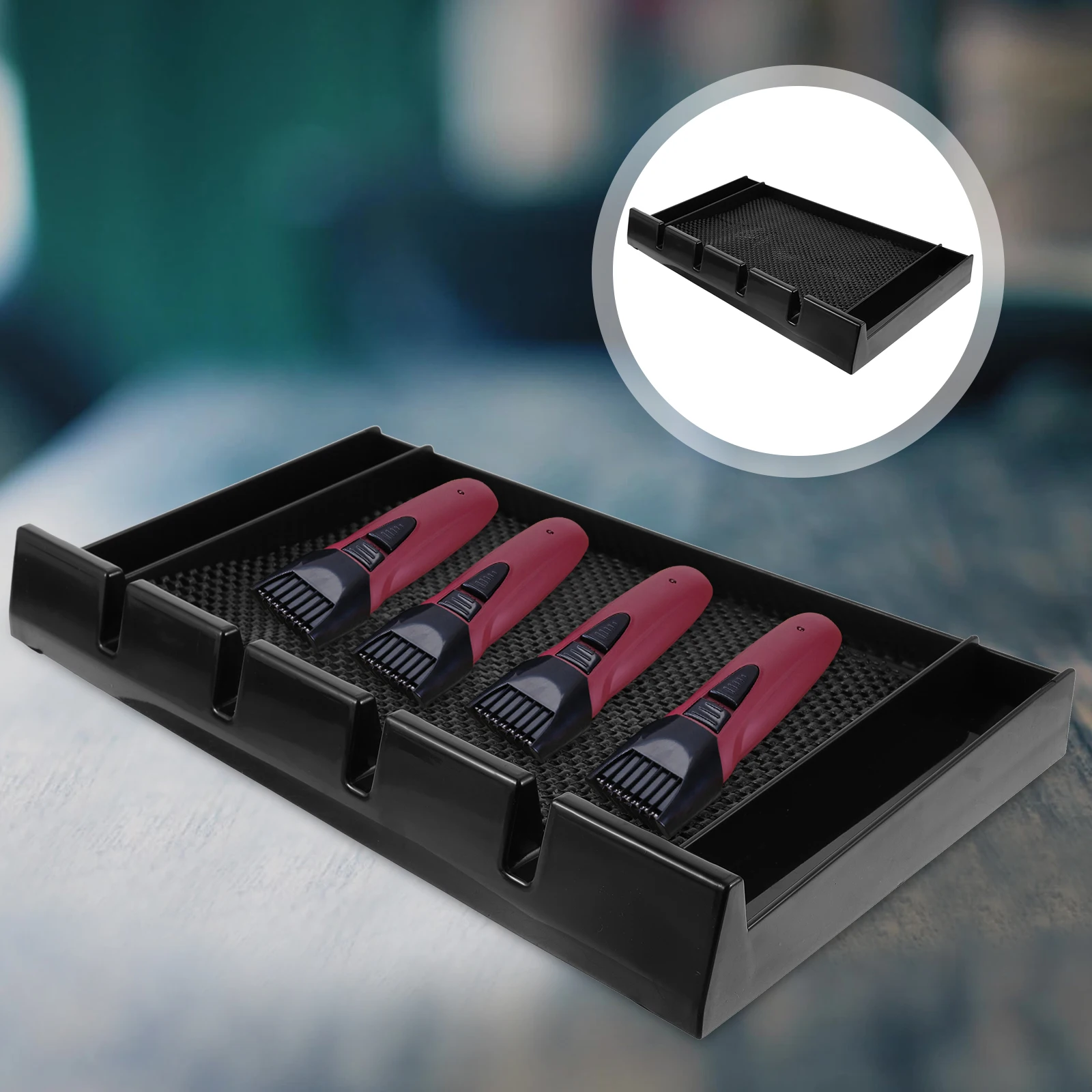 Push Premium Clipper Holder Durable PP Material 4 Clippers Storage Salon Station Organizer Universal Rack for Hair Trimmer