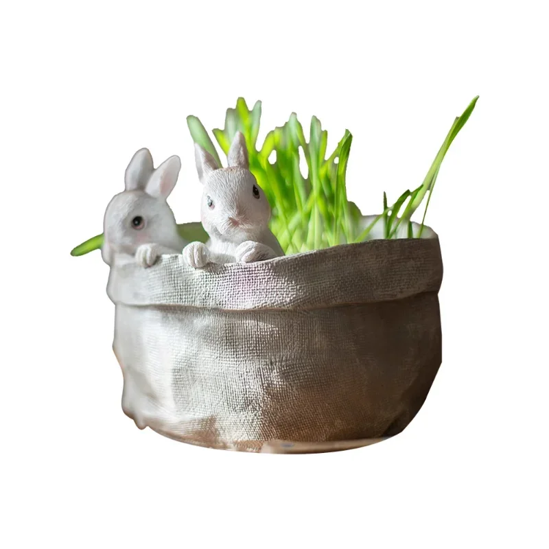 Pocket bunny flower device succulent flower pot decoration