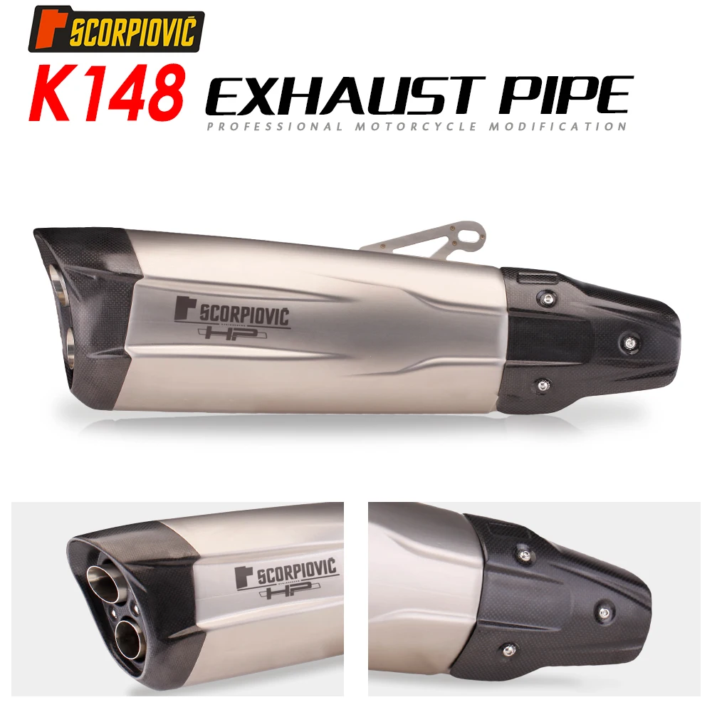 

Carbon fiber,double hole, universal silencer for motorcycle exhaust pipe, YZF, R1, R3F750GS, F850GS, S1000RR，51 mm