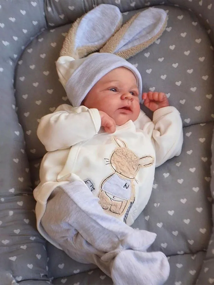 Muñecas realistas de bebé Reborn, 45cm, vinilo de silicona realista, cuerpo de tela suave, muñecas recién nacidas terminadas pintadas reales, juguete para niños pequeños
