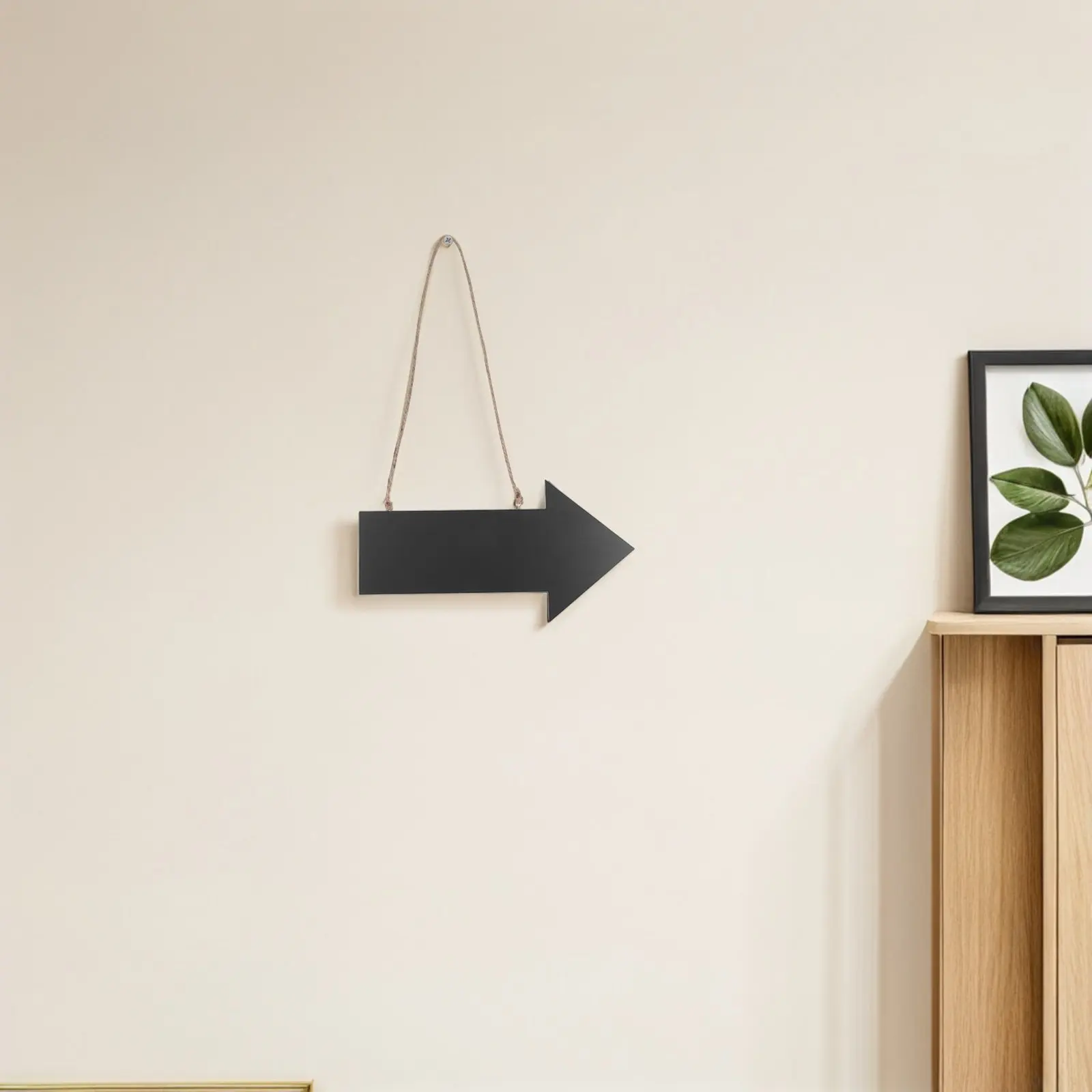 

Набор из 2 деревянных табличек-указателей с стрелками, в деревенском стиле, для декора и навигации, черный