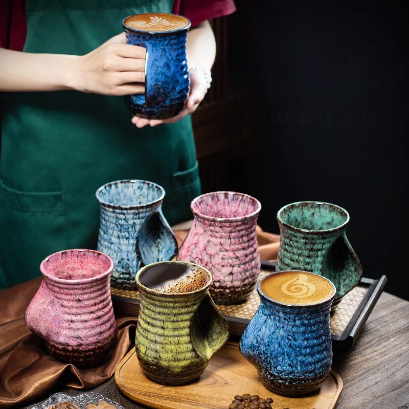 500ml Creative Ceramic Coffee Cup, Kiln Changed Pottery, Cute Tea Cups, Kung Fu Teacup, Wholesale