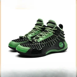 Medium and High-top Basketball Shoes Men's and Women's Summer Breathable Shock-absorbing Sports Shoes Non-slip Wear-resistant