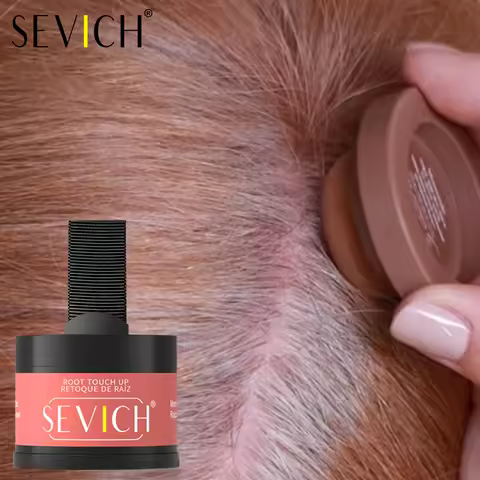 SEVICH Hair Shadow Powder Waterproof Hairline Contouring Powder Instant Black Root Cover Up Hair Concealer Coverage Makeup 4g