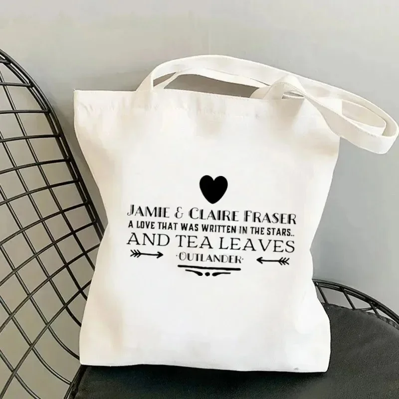 Shopper Lallybroch Outlander Kawaii Bag Harajuku Women Shopping Bag Canvas Shopper Bag Girl Handbag Tote Bag Shoulder Lady Bag