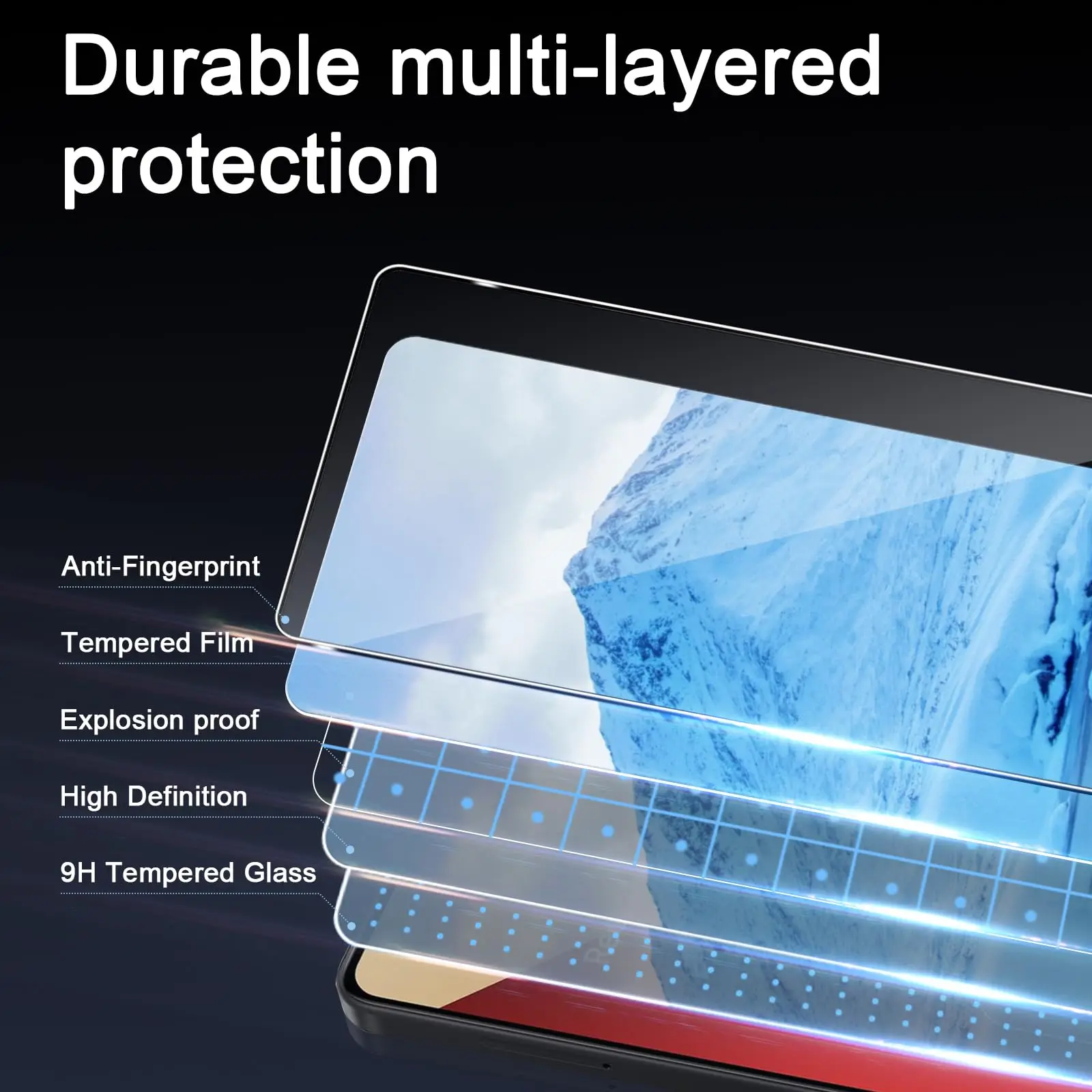 Für Xiaomi Redmi Note 13 Pro Displayschutzfolie aus gehärtetem Glas, Kristallglimmer, 9H HD, klar, transparent, kratzfest – Detail 6