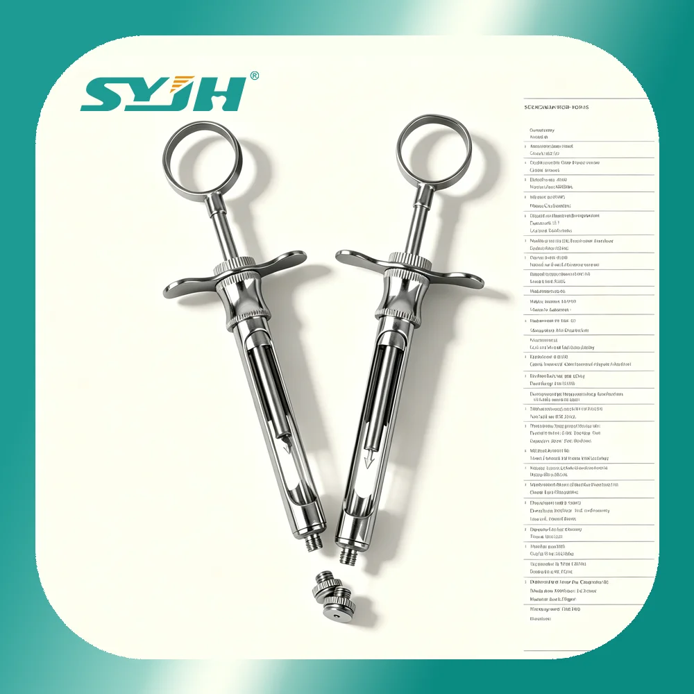 1Pc Stainless Steel Dental Injection Syringe Hook-headed Sharp Tip Aspirating Dentist Injector 1.8ml Surgical Instrument Tool