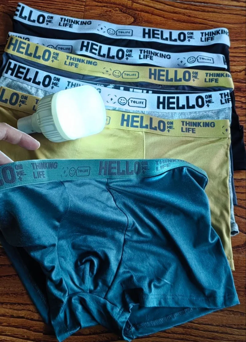 6-teiliges Set Herren-Unterwäsche Baumwoll-Unterhosen Reine Baumwolle Männer-Slips Atmungsaktive Boxershorts Komfortabel Weich Übergröße – Detail 5