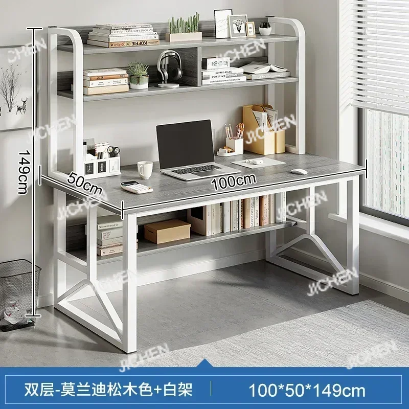 مكاتب كمبيوتر بسيطة، مكتب كتابة منزلي، مكتب قراءة، مكاتب دراسة الطالب، أثاث غرفة النوم، سطح المكتب مع طاولة رف الكتب #3