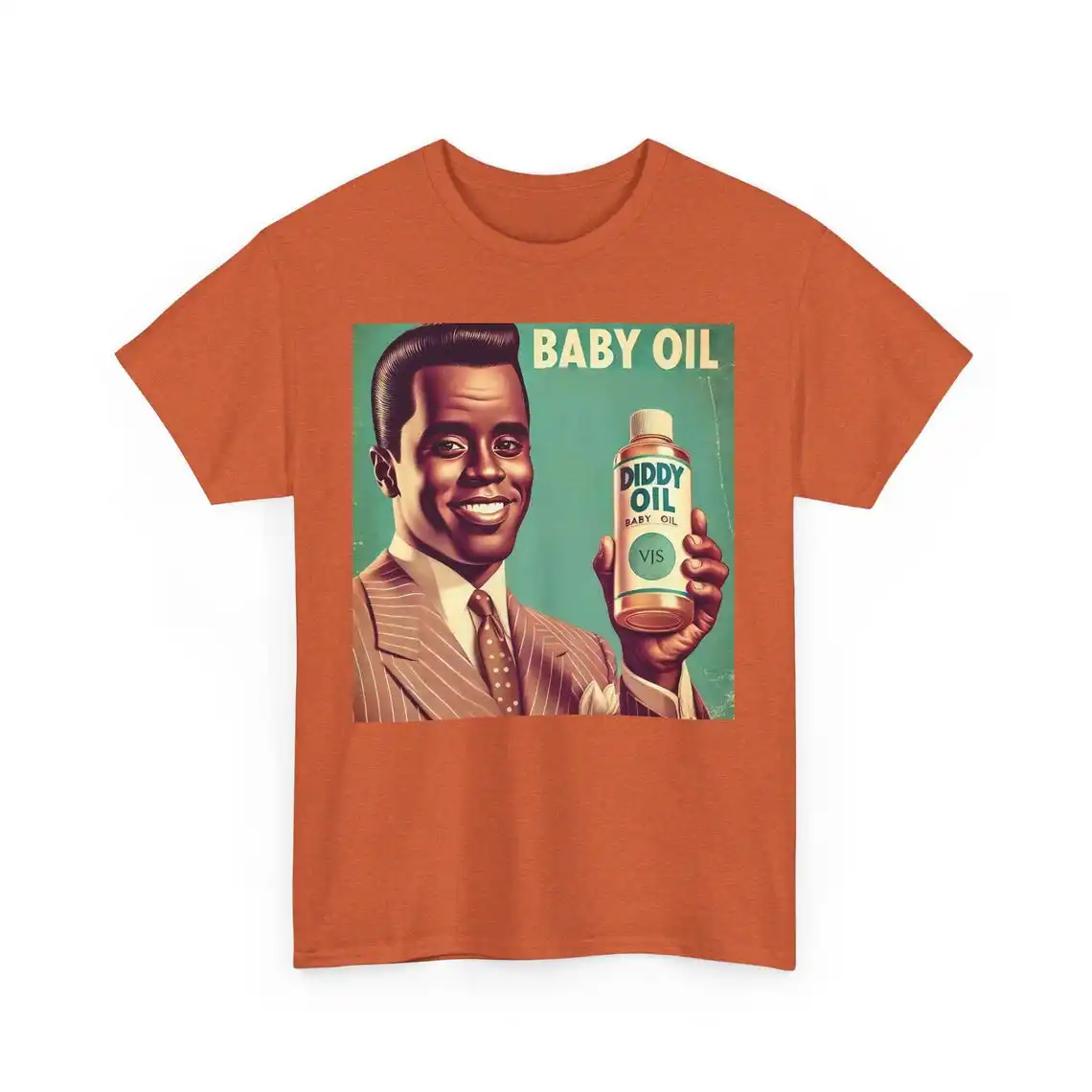 P. Diddy Baby Oil Hip-Hop Satire Apparel p diddy Holding bottle Fun Graphic unique streetwear shirt tshirt t shirt pdiddy