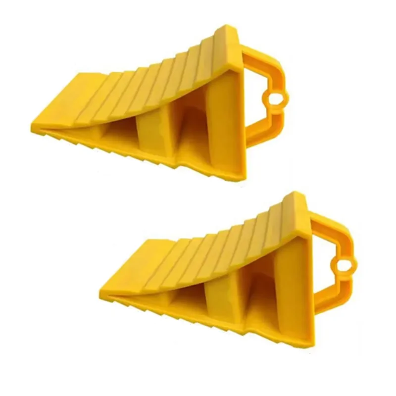 

2Pack Portable Wheel Chock With Handles Vehicle Car Truck Wheel Anti-Slip Plastic Base Tire Support Pad