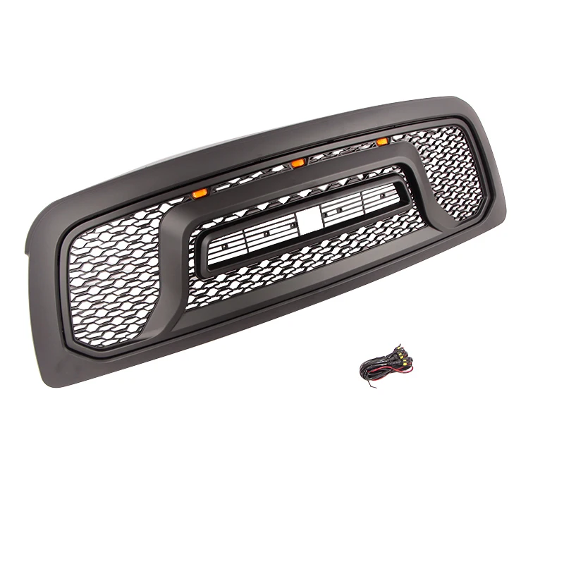 Mesh Grille Rebel Style Front Grill Hood LED 2013-2018 Fit For Dodge Ram 1500