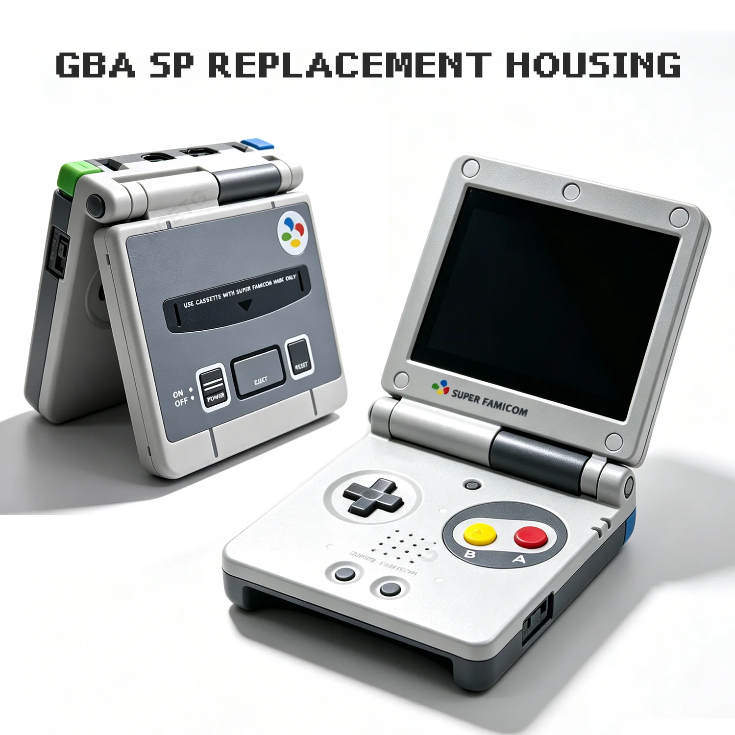 Boîtier de remplacement complet rétro pour console de jeu GBA SP, résistant aux chutes et aux rayures, kit de coque de remplacement complet SFC rétro