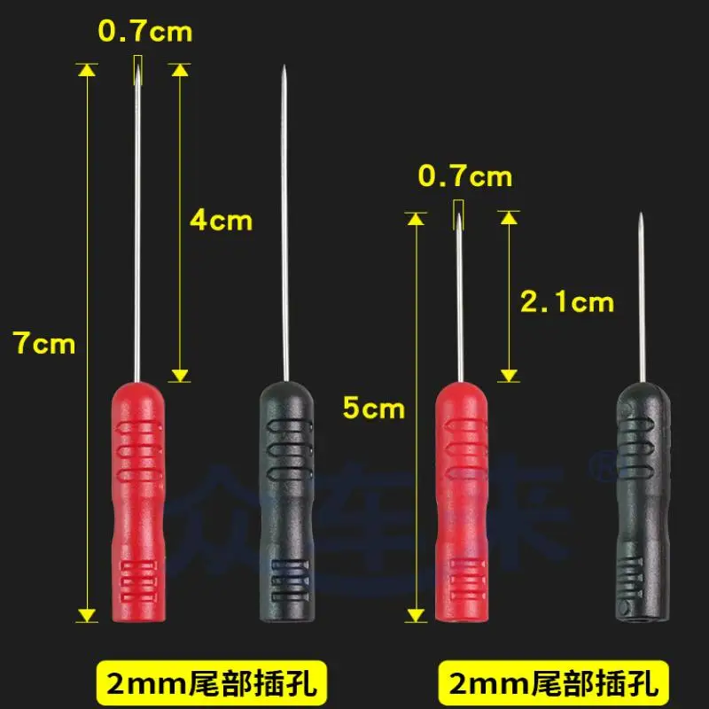 T2003 Multimeter Probe Extension Set - 1000V/10A Flexible Detachable Tips with Fine Needle Points for Enhanced Precision Testing