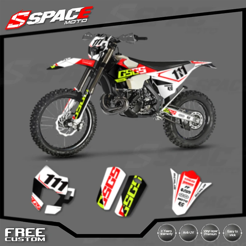 SPACE niestandardowe grafiki motocyklowe naklejka w tle dla GASGAS 2018 2019 2020 EC naklejki zestawy naklejek 003
